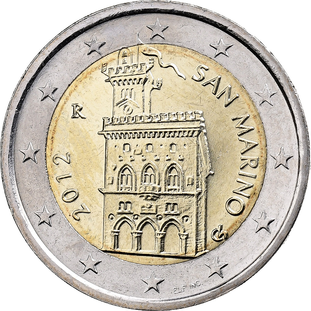 San Marino, 2 Euro, 2012, Rome, Bi-Metallic, MS(63), KM:486