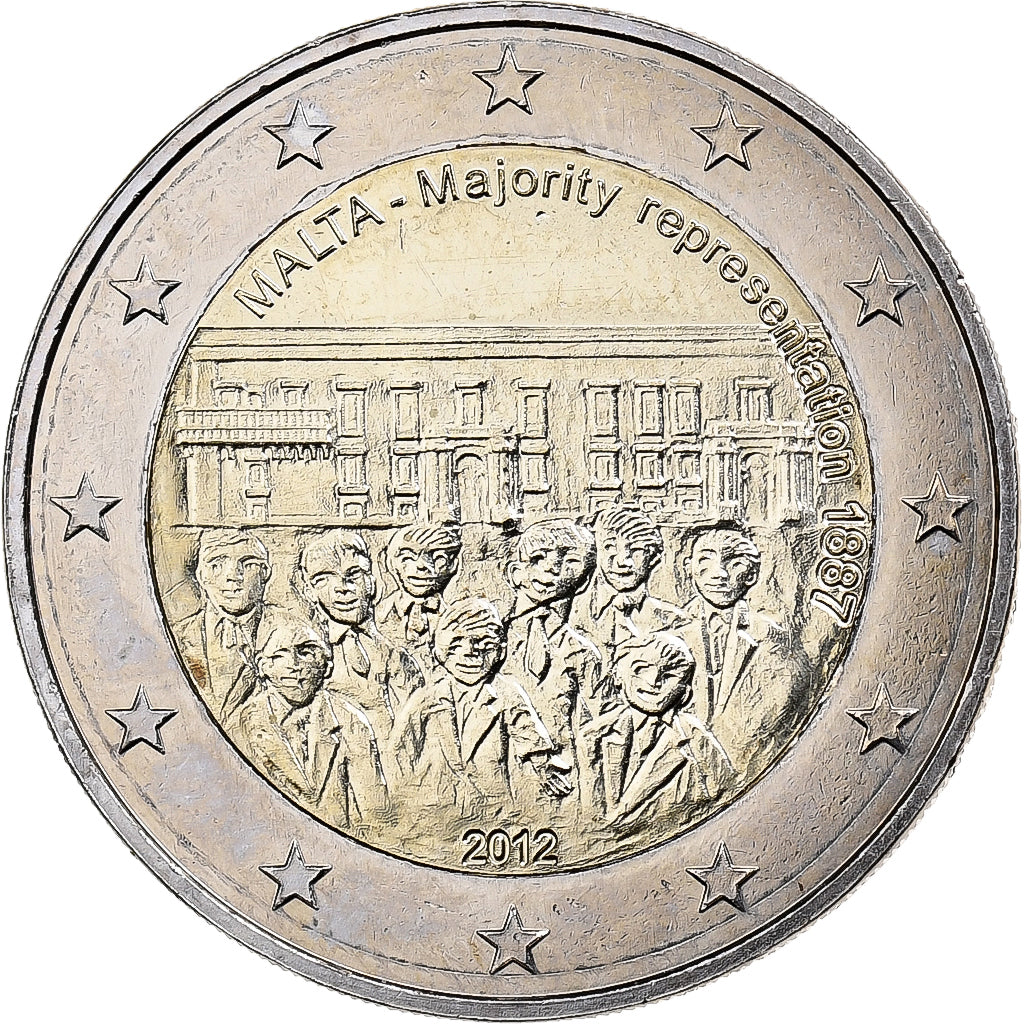 Malta, 2 Euro, Majority representation, 2012, SPL, Bi-metallico, KM:145