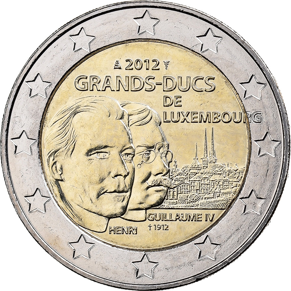 Luxembourg, 2 Euro, Grands-Ducs Henri et Guillaume IV, 2012, Utrecht, MS(63)