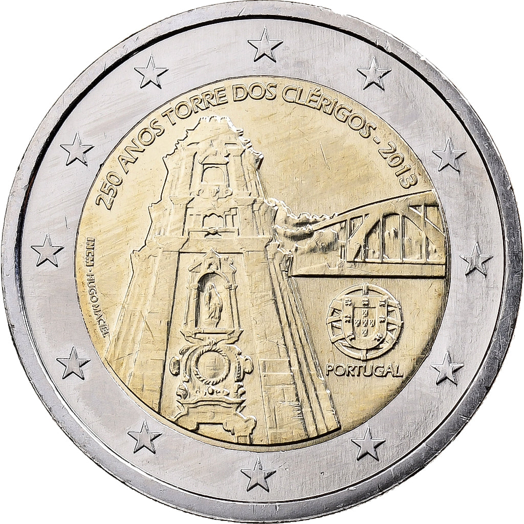 Portogallo, 2 Euro, Tour des Clercs, 2013, Lisbon, Bi-metallico, SPL