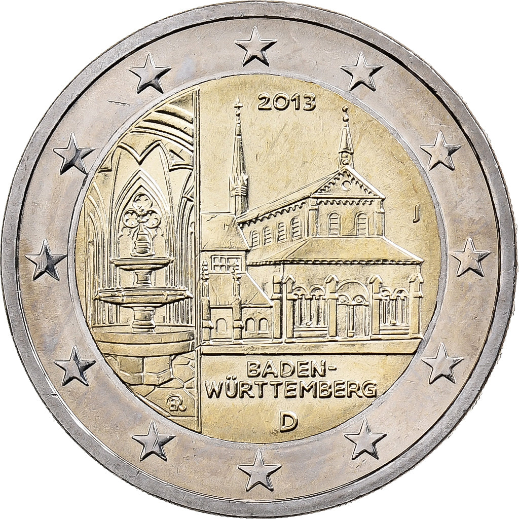 Alemanha, 2 Euro, Baden-Wurttemberg, 2013, Hambourg, Bimetálico, MS(63), KM:314