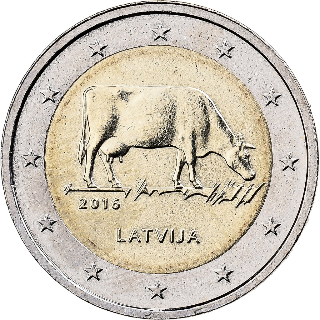 Letland, 2 Euro, Latvian farming and countryside, 2016, Vilnius, Bi-Metallic