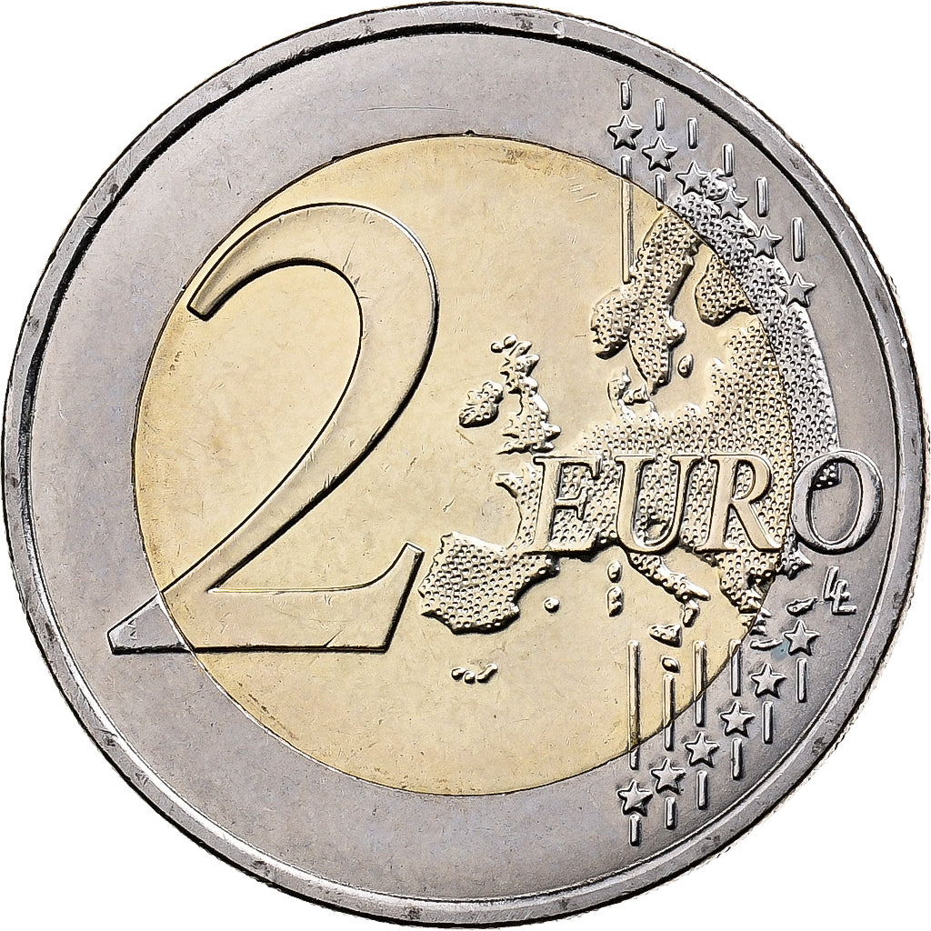 France, 2 Euro, François Mitterrand, 2016, MS(63), Bi-Metallic