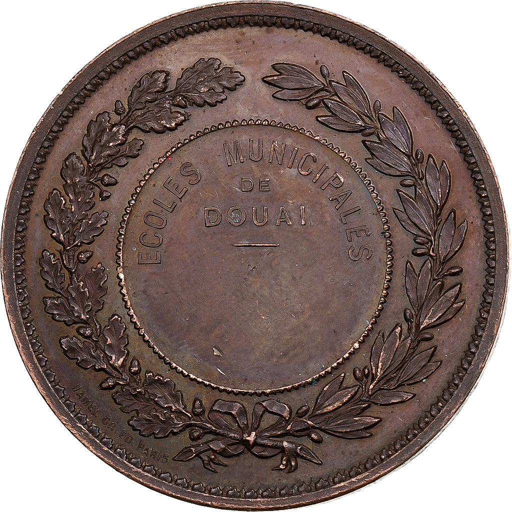 Frankreich, Medaille, Ecoles Municipales de Douai, 1870-1871, Kupfer, Hamel, SS