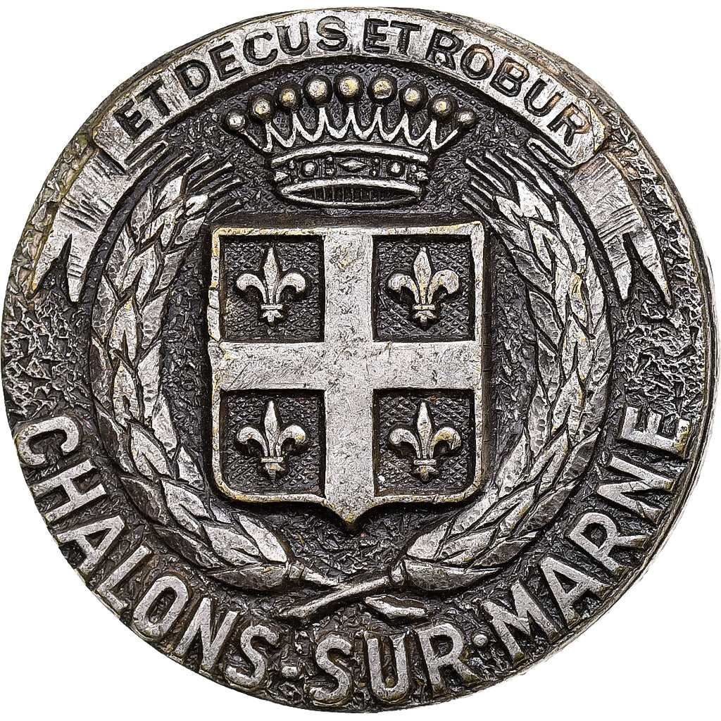 Francja, medal, Châlons-sur-Marne, Brąz posrebrzany, EF(40-45)