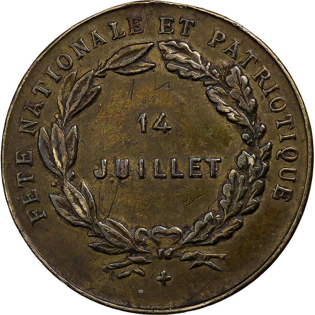 Francia, medaglia, Fête Nationale et Patriotique, Ottone, BB+