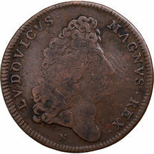 Frankreich, betaalpenning, Louis XIV, Ardennes, Prise de Montmédy, Kupfer, S