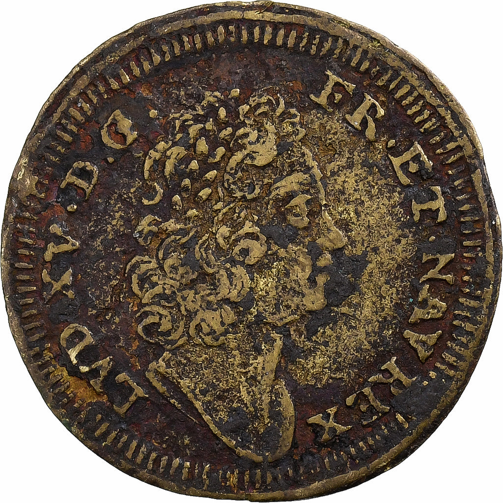França, Token, Louis XV, Nuremberg, Ex Lilio Lilia, Latão, VF(30-35)