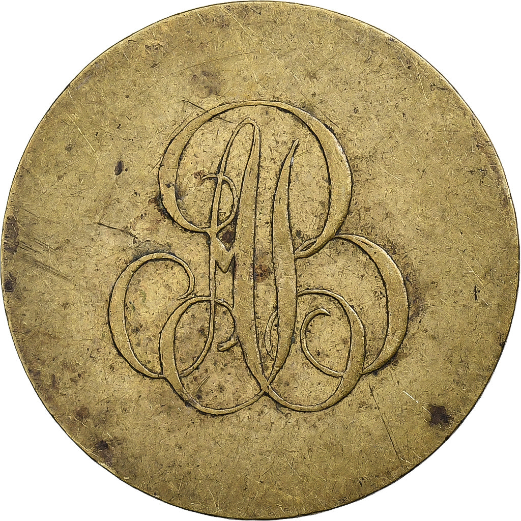 Frankreich, betaalpenning, Ponts et Chaussées, Pont de Tomblaine, Messing, S+