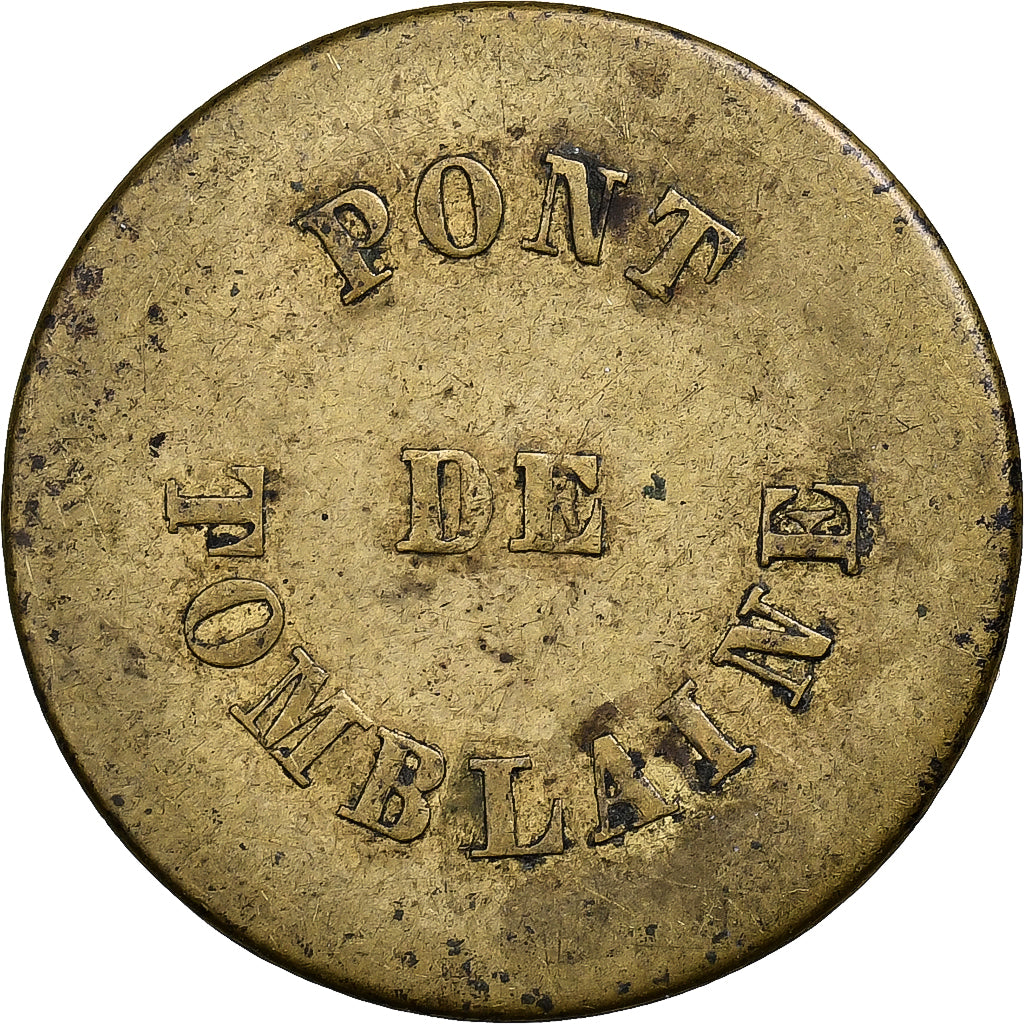 Frankreich, betaalpenning, Ponts et Chaussées, Pont de Tomblaine, Messing, S+