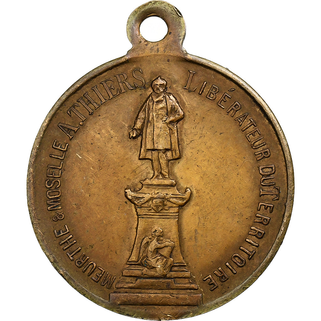 Francja, medal, Inauguration de la Statue de Adolphe Thiers, Nancy, 1879