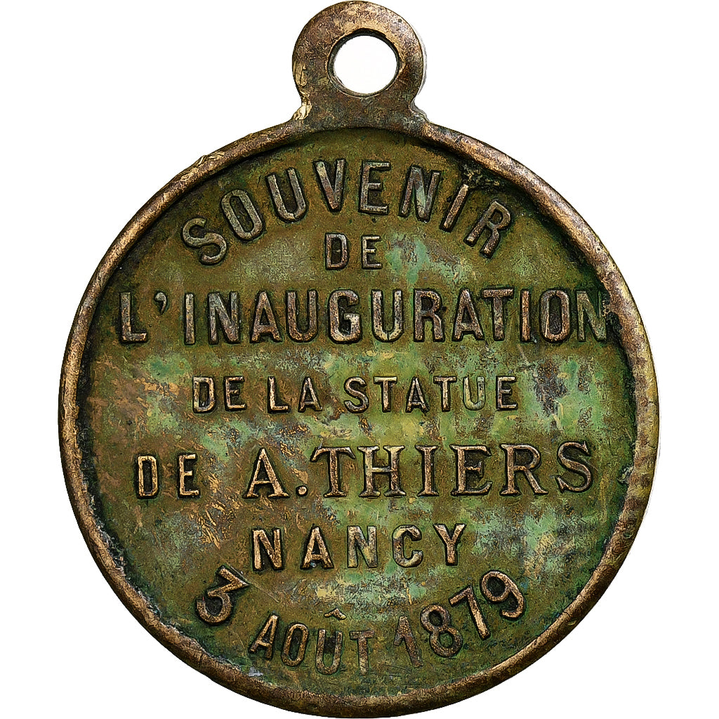 Francja, medal, Inauguration de la Statue de Adolphe Thiers, Nancy, 1879