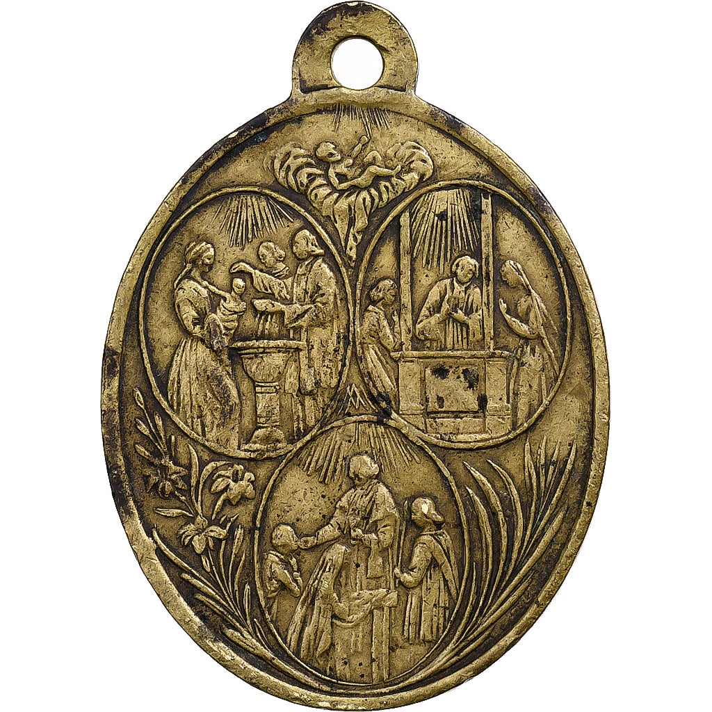 Francia, medaglia, Les Saints Sacrements, Ottone, BB