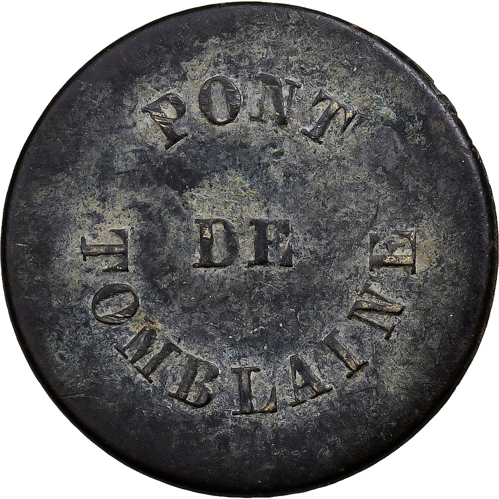 Frankreich, betaalpenning, Ponts et Chaussées, Pont de Tomblaine, Messing, S