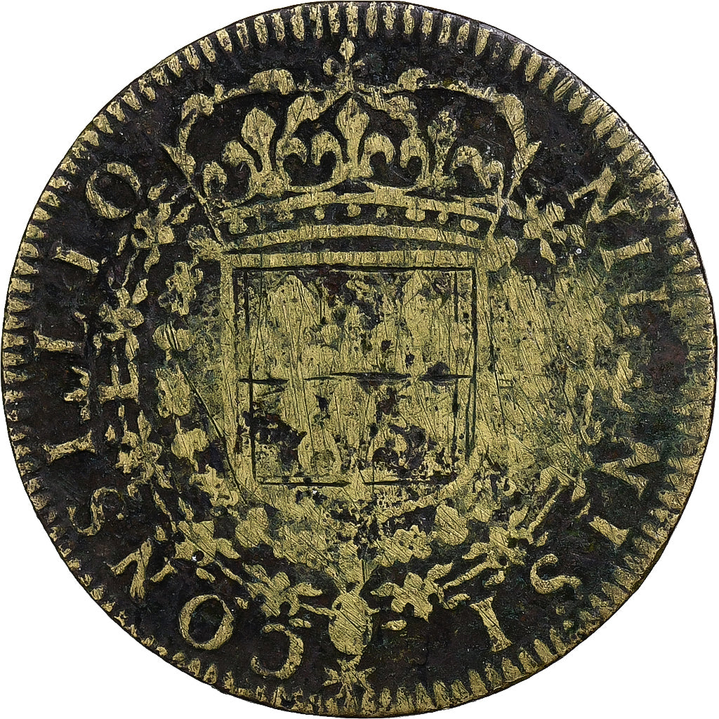 Francia, ficha, Louis XIV, Conseil du Roi, Ottone, B+, Feuardent:235