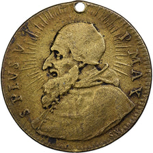 Vatican, Token, Le Pape Pie V, Brass, VF(30-35)