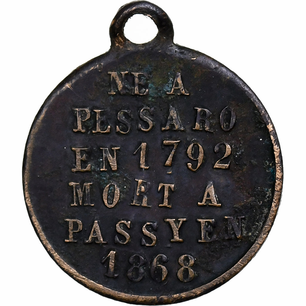 Italie, Médaille, Gioachino Rossini, n.d., Laiton, TB+