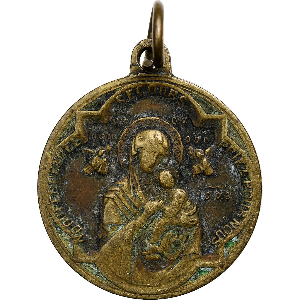 France, Médaille, Notre-Dame du Perpétuel Secours, Laiton, TB, Penin