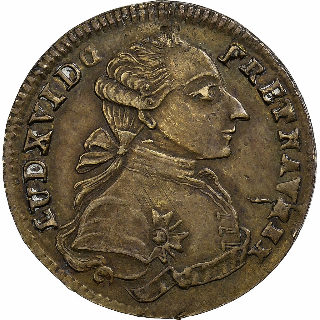 Frankreich, betaalpenning, Louis XVI, omnibus Non Sibi, Messing, S+