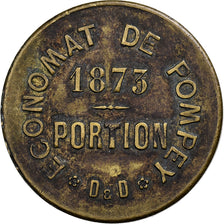 France, Economat de Pompey, 10 Centimes, 1873, VF(30-35), Brass