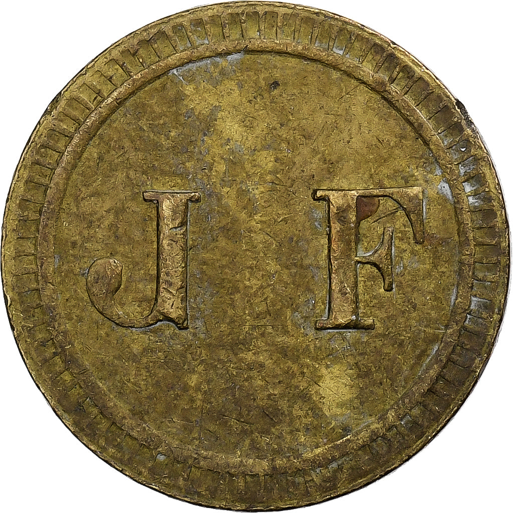 Francja, J.F, 30 Centimes, A Consommer, VF(30-35), Mosiądz