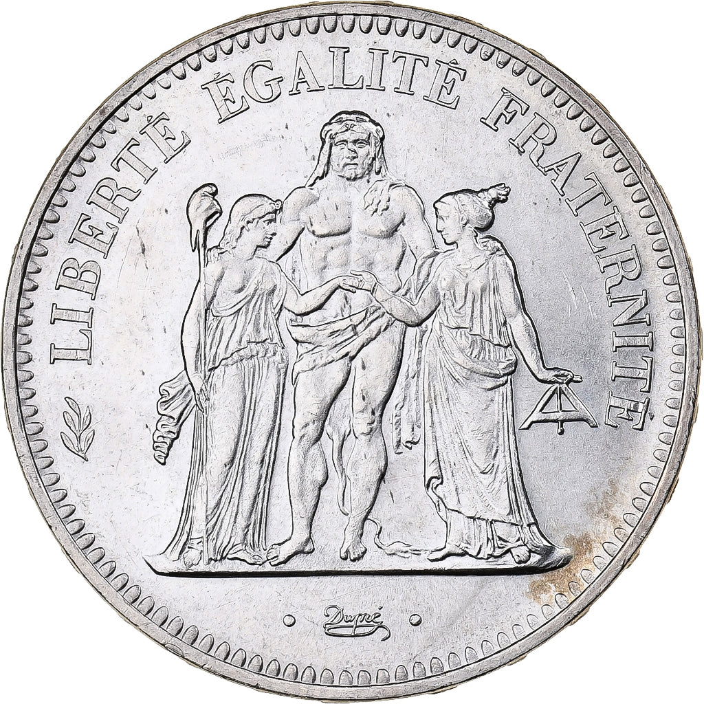 France, 50 Francs, Hercule, 1974, Avers 20 francs, Argent, SUP, Gadoury:882a