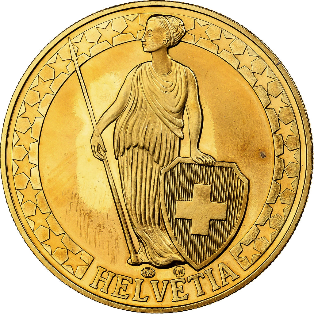 Szwajcaria, medal, Il Lago di Lugano, I Laghi Svizzeri, Pokryte Miedź- Nikiel