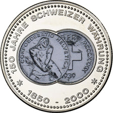 Suisse, Médaille, 150 Ans de la Monnaie Suisse, 5 FRANCS, 2000, Cupro-nickel