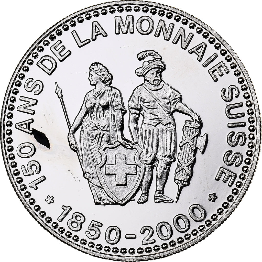 Switzerland, Medal, 150 Ans de la Monnaie Suisse, 50 FRANCS, 2000