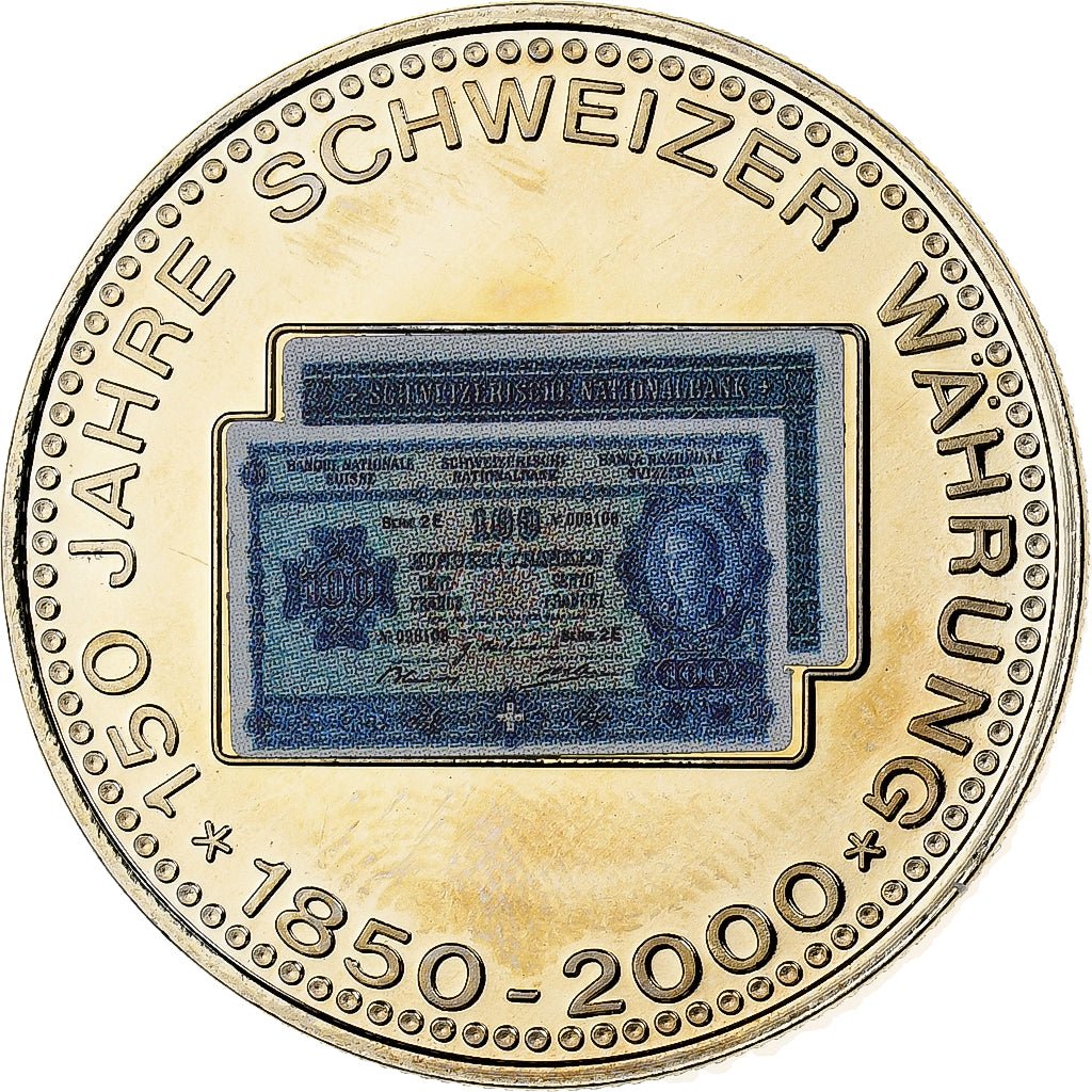 Switzerland, Medal, 150 Ans de la Monnaie Suisse, 100 FRANCS, 2000