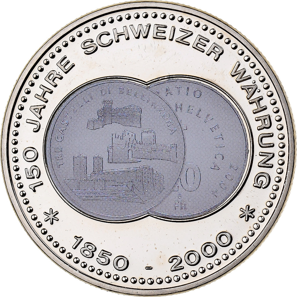 Zwitserland, Medaille, 150 Ans de la Monnaie Suisse, 20 FRANCS, 2000