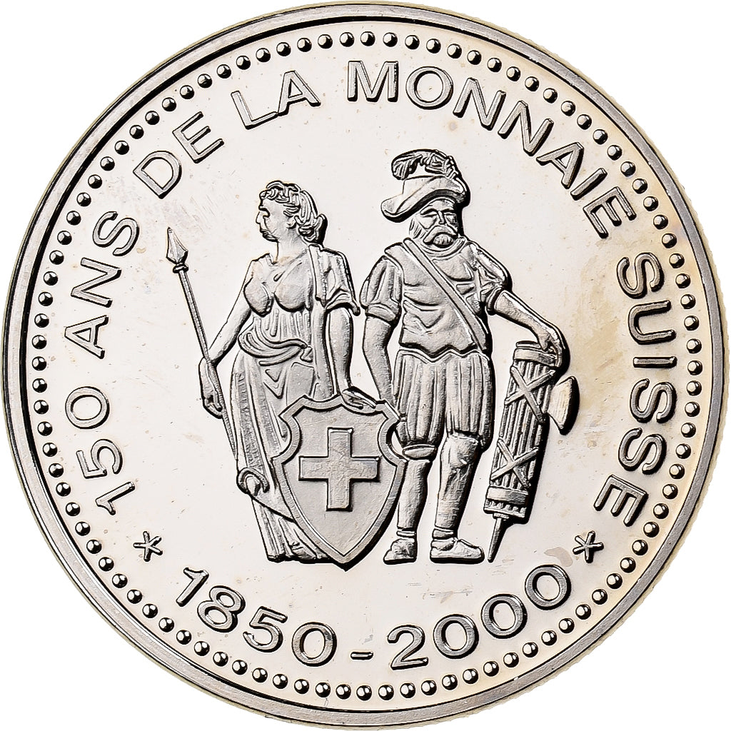 Zwitserland, Medaille, 150 Ans de la Monnaie Suisse, 20 FRANCS, 2000