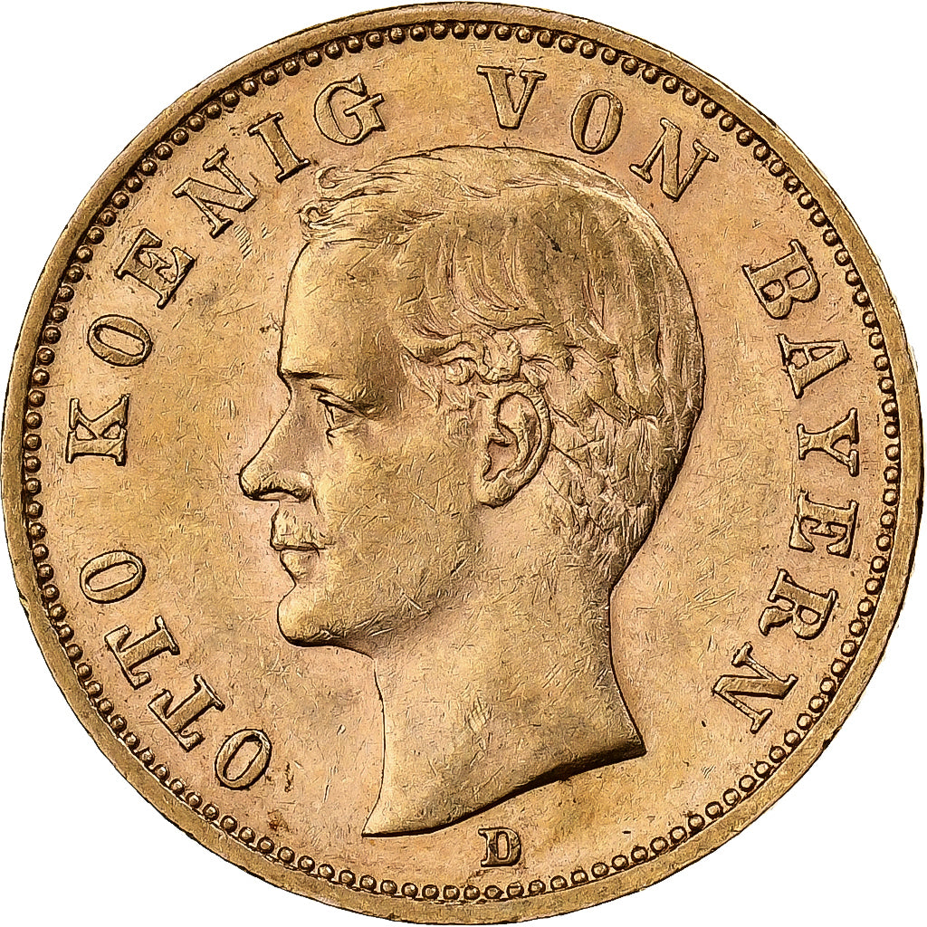 German States, BAVARIA, Otto, 20 Mark, 1900, Munich, Gold, AU(50-53), KM:920