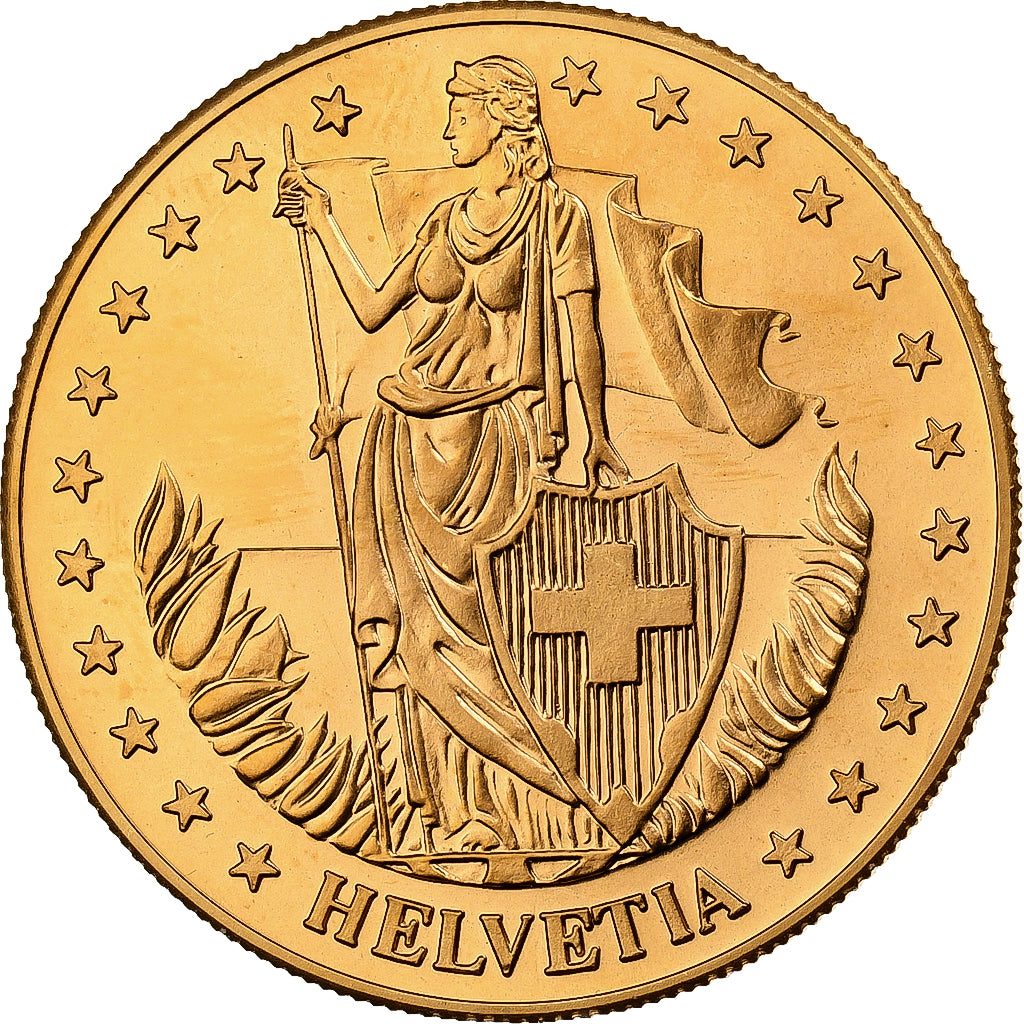 Switzerland, Medal, C.E Jeanneret, Le Corbusier, Copper-Nickel Gilt, MS(65-70)