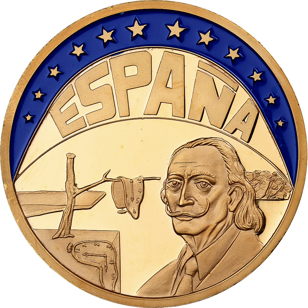 Spain, Medal, Ecu Europa, 1994, Copper Gilt, MS(65-70)