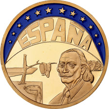 Spain, Medal, Ecu Europa, 1994, Copper Gilt, MS(65-70)
