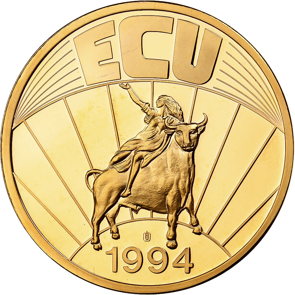 Italy, Medal, Ecu Europa, 1994, Copper Gilt, MS(65-70)