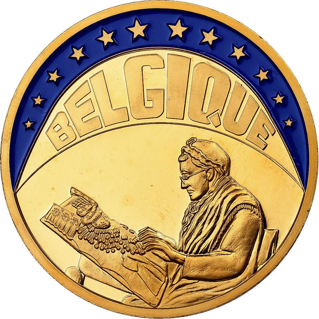 België, Medaille, Ecu Europa, 1993, Copper Gilt, FDC
