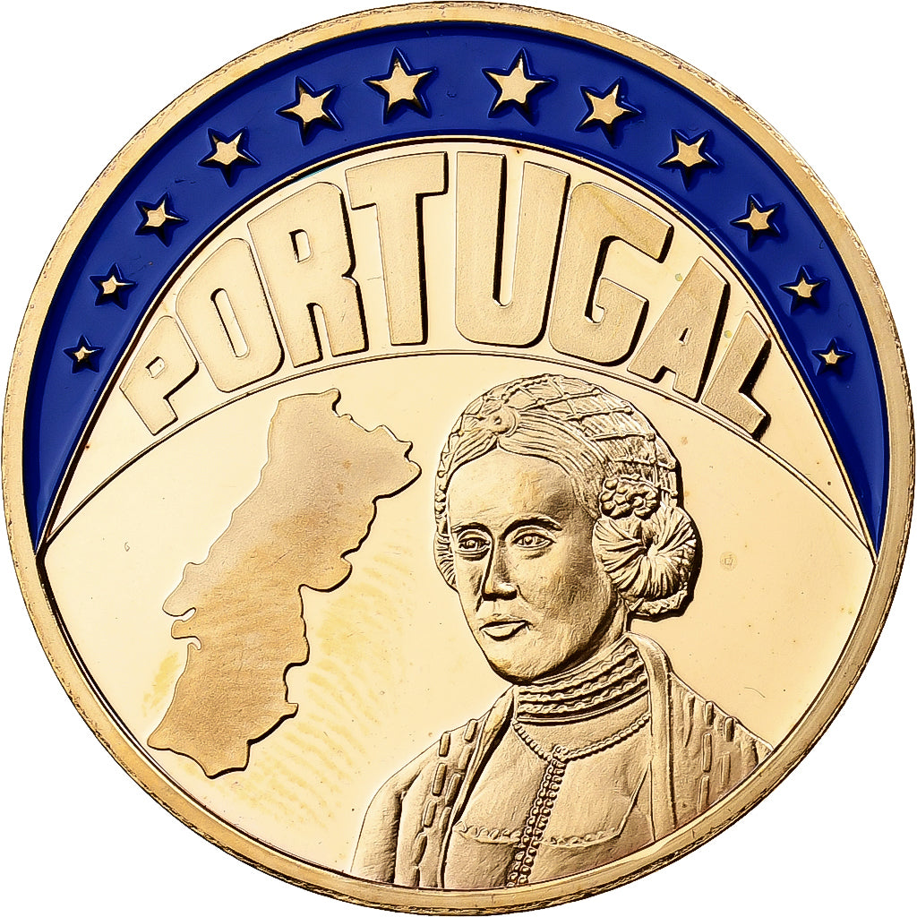Portugal, Medal, Ecu Europa, 1997, Copper Gilt, MS(64)
