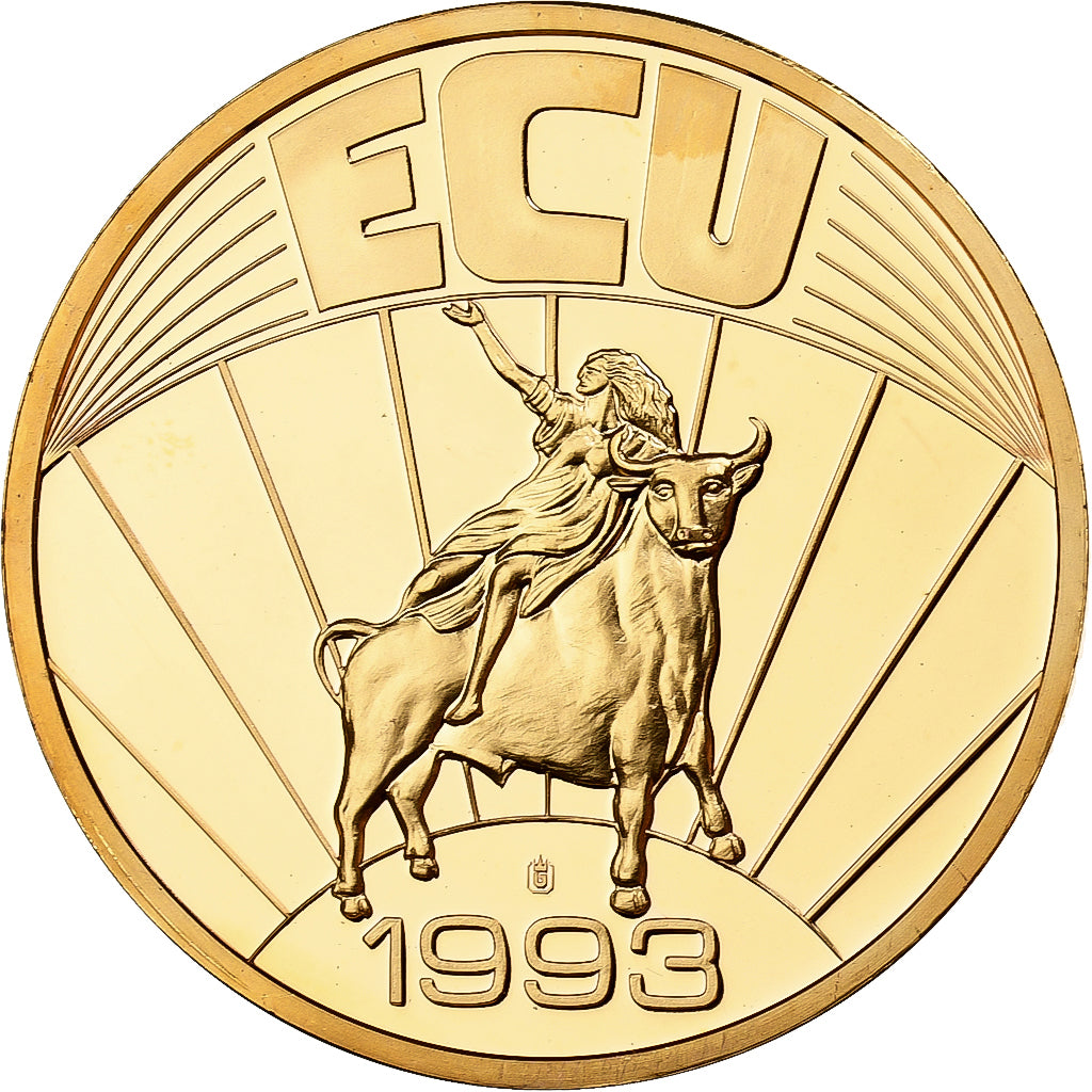Luxembourg, Médaille, Ecu Europa, 1993, Copper Gilt, FDC