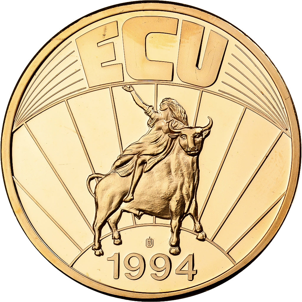 België, Medaille, Ecu Europa, 1994, Copper Gilt, FDC