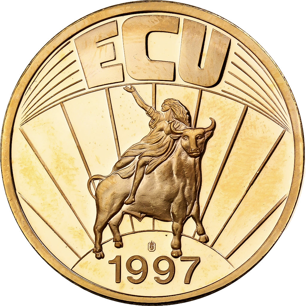 Luxemburg, Medaille, Ecu Europa, 1997, Copper Gilt, UNZ+
