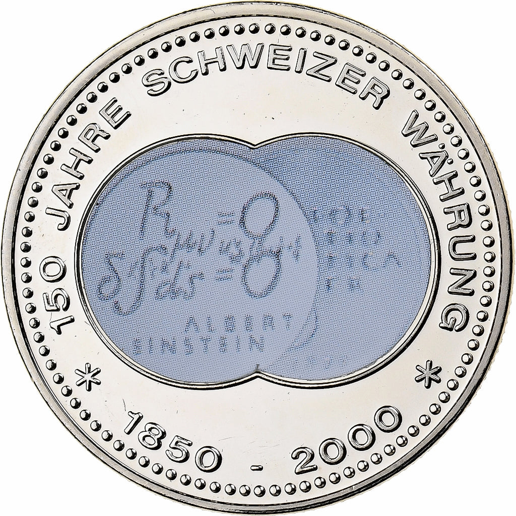 Zwitserland, Medaille, 150 Ans de la Monnaie Suisse, EINSTEIN, 2000