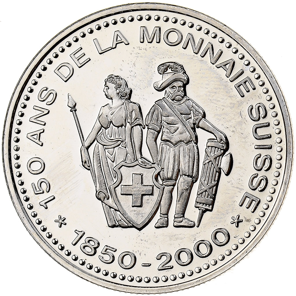 Zwitserland, Medaille, 150 Ans de la Monnaie Suisse, EINSTEIN, 2000