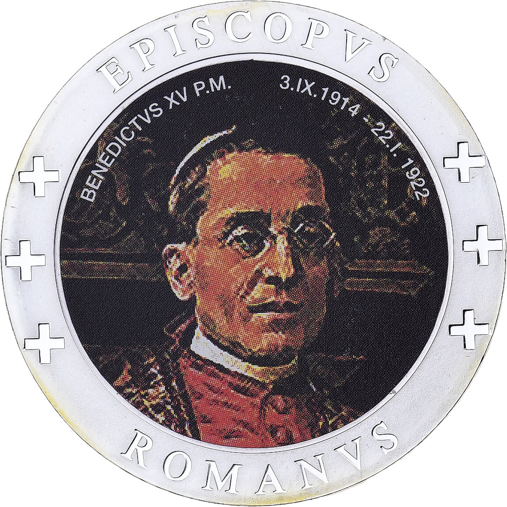 Watykan, medal, Le Pape Benoit XV, Srebro platerowane miedzią, MS(65-70)
