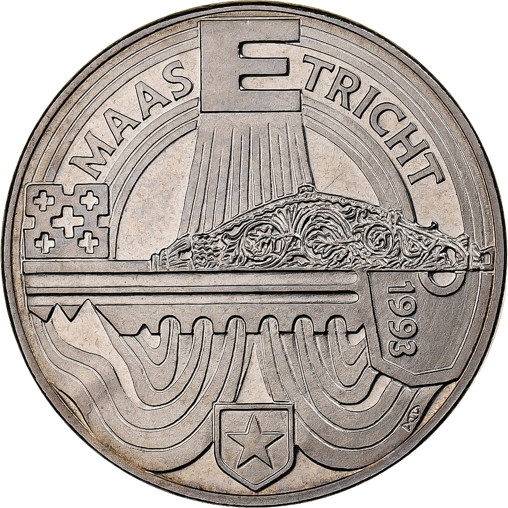 Niederlande, 10 Ecu, Maastricht, 1993, Kupfer-Nickel, STGL