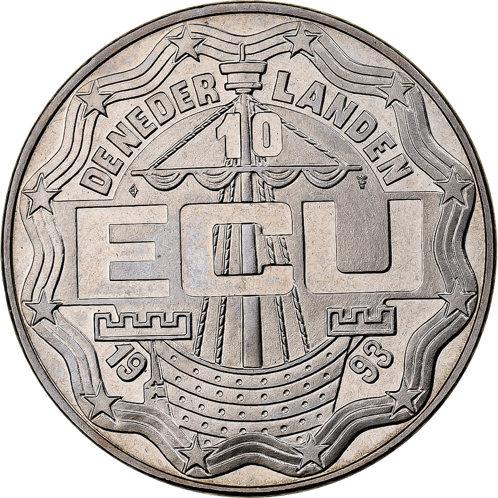Niederlande, 10 Ecu, Maastricht, 1993, Kupfer-Nickel, STGL