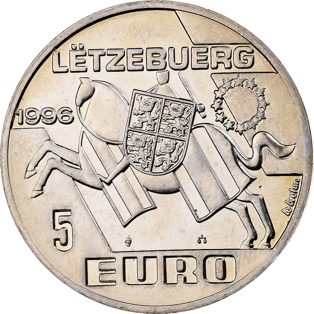 Luxembourg, 5 Euro, Henri des Pays-Bas, 1996, Cupro-nickel, SPL