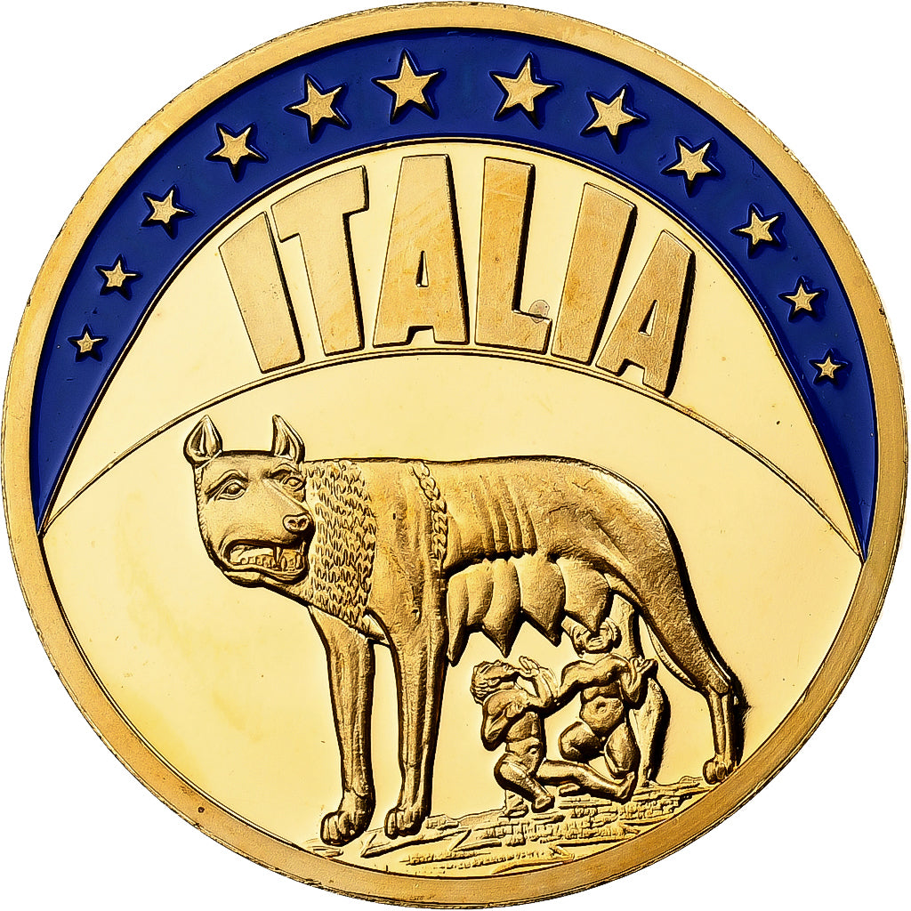 Italy, Medal, Ecu Europa, 1993, Copper Gilt, MS(65-70)