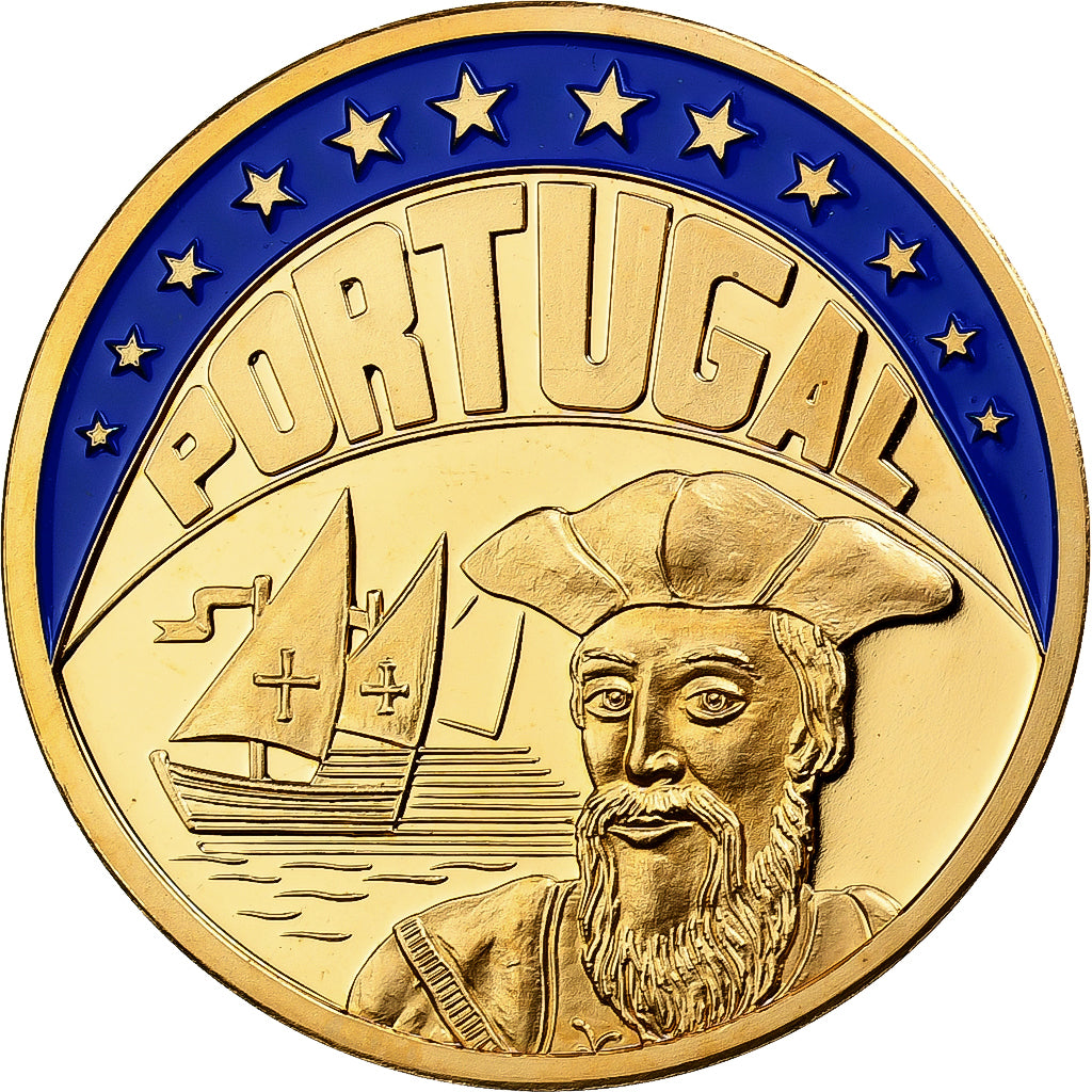 Portugal, medalla, Ecu Europa, 1993, Copper Gilt, FDC